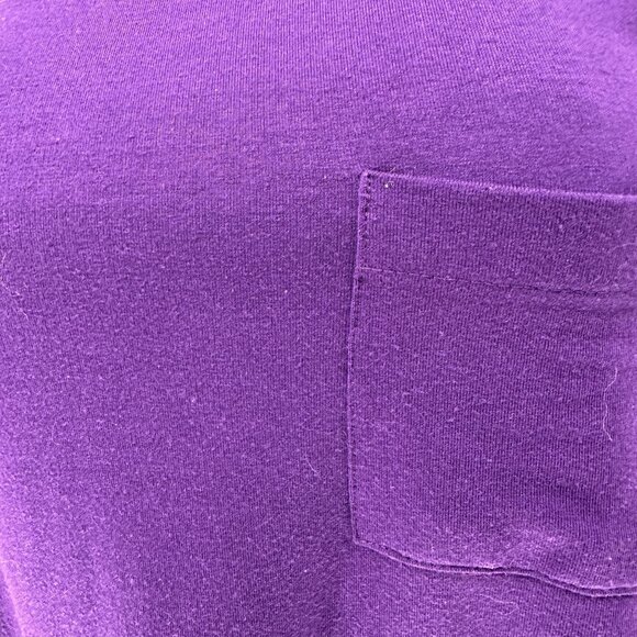 LuLaRoe Carly Dress Womens M Purple Short Sleeve Relaxed Fit With Pocket Comfy - Picture 7 of 10